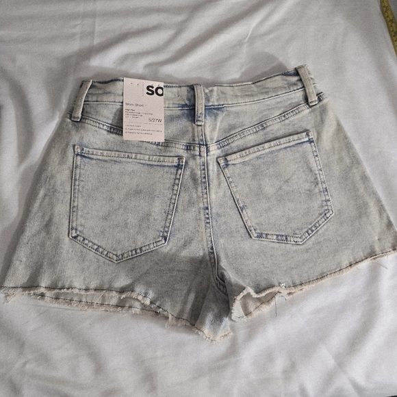 So High Rise Mom Denim Jean Cutoff Shorts 5/27 Nwt - Picture 2 of 2